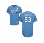 Men Majestic Kansas City Royals #53 Melky Cabrera Light Blue Flexbase Authentic Collection MLB Jersey