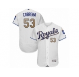 Men Majestic Kansas City Royals #53 Melky Cabrera White Flexbase Authentic Collection MLB Jersey