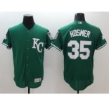 Men's Kansas City Royals #35 Eric Hosmer Majestic Green Celtic Flexbase Authentic Collection Player Jersey