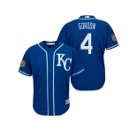Men's Kansas City Royals #4 Alex Gordon 2017 Spring Training Cool Base Stitched MLB Jersey