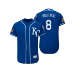 Men's Kansas City Royals #8 Mike Moustakas 2017 Spring Training Flex Base Authentic Collection Stitched Baseball Jersey