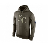 Men's Kansas City Royals Nike Olive Salute To Service KO Performance Hoodie