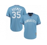 Men's Majestic Kansas City Royals #35 Eric Hosmer Authentic Light Blue Cooperstown MLB Jersey