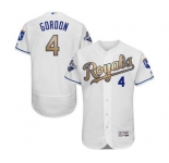 mlb jerseys kansas city royals #4 gordon white world series champions gold