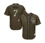 mlb jerseys kansas city royals #7 jose reyes green salute to service