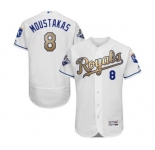 mlb jerseys kansas city royals #8 moustakas white world series champions gold