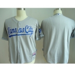 mlb jerseys kansas city royals blank grey