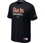 MLB Arizona Diamondbacks Crimson Black Nike Short Sleeve Practice T-Shirt