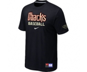 MLB Arizona Diamondbacks Crimson Black Nike Short Sleeve Practice T-Shirt