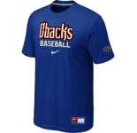 MLB Arizona Diamondbacks Crimson Blue Nike Short Sleeve Practice T-Shirt
