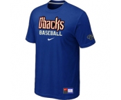 MLB Arizona Diamondbacks Crimson Blue Nike Short Sleeve Practice T-Shirt