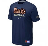 MLB Arizona Diamondbacks Crimson D.Blue Nike Short Sleeve Practice T-Shirt