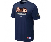 MLB Arizona Diamondbacks Crimson D.Blue Nike Short Sleeve Practice T-Shirt