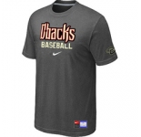 MLB Arizona Diamondbacks Crimson D.Grey Nike Short Sleeve Practice T-Shirt