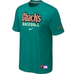 MLB Arizona Diamondbacks Crimson Green Nike Short Sleeve Practice T-Shirt