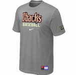 MLB Arizona Diamondbacks Crimson L.Grey  Nike Short Sleeve Practice T-Shirt