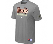 MLB Arizona Diamondbacks Crimson L.Grey  Nike Short Sleeve Practice T-Shirt