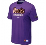 MLB Arizona Diamondbacks Crimson Purple Nike Short Sleeve Practice T-Shirt