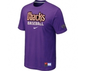 MLB Arizona Diamondbacks Crimson Purple Nike Short Sleeve Practice T-Shirt