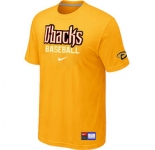 MLB Arizona Diamondbacks Crimson Yellow Nike Short Sleeve Practice T-Shirt