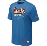 MLB Arizona Diamondbacks Crimson light Blue Nike Short Sleeve Practice T-Shirt