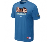 MLB Arizona Diamondbacks Crimson light Blue Nike Short Sleeve Practice T-Shirt