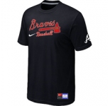 MLB Atlanta Braves Blue Black Short Sleeve Practice T-Shirt