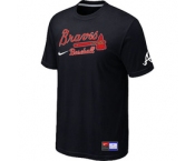 MLB Atlanta Braves Blue Black Short Sleeve Practice T-Shirt