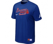MLB Atlanta Braves Blue Nike Short Sleeve Practice T-Shirt