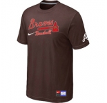 MLB Atlanta Braves Brown Nike Short Sleeve Practice T-Shirt