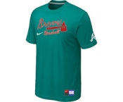 MLB Atlanta Braves Green Nike Short Sleeve Practice T-Shirt