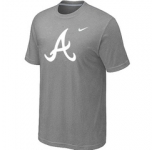 MLB Atlanta Braves Heathered Nike L.Grey Blended T-Shirt
