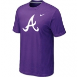 MLB Atlanta Braves Heathered Nike Purple Blended T-Shirt