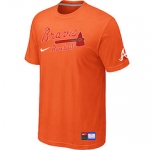 MLB Atlanta Braves Orange Nike Short Sleeve Practice T-Shirt