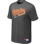 MLB Baltimore Orioles Nike D.Grey Short Sleeve Practice T-Shirt
