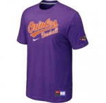MLB Baltimore Orioles Nike Purple Short Sleeve Practice T-Shirt