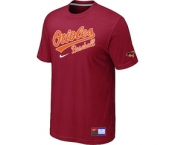 MLB Baltimore Orioles Nike Red Short Sleeve Practice T-Shirt