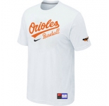 MLB Baltimore Orioles Nike White Short Sleeve Practice T-Shirt