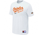 MLB Baltimore Orioles Nike White Short Sleeve Practice T-Shirt