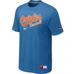 MLB Baltimore Orioles Nike light Blue Short Sleeve Practice T-Shirt