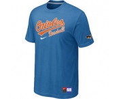 MLB Baltimore Orioles Nike light Blue Short Sleeve Practice T-Shirt