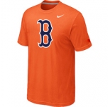 MLB Boston Red Sox Heathered Nike Orange Blended T-Shirt