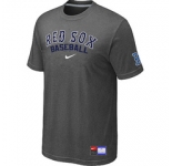 MLB Boston Red Sox Nike D.Grey Short Sleeve Practice T-Shirt