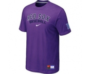 MLB Boston Red Sox Nike Purple Short Sleeve Practice T-Shirt