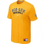 MLB Boston Red Sox Nike Yellow Short Sleeve Practice T-Shirt