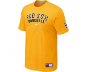 MLB Boston Red Sox Nike Yellow Short Sleeve Practice T-Shirt