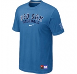 MLB Boston Red Sox Nike light Blue Short Sleeve Practice T-Shirt