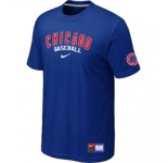 MLB Chicago Cubs Nike Blue Short Sleeve Practice T-Shirt