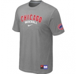 MLB Chicago Cubs Nike L.Grey Short Sleeve Practice T-Shirt