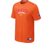 MLB Chicago Cubs Nike Orange Short Sleeve Practice T-Shirt